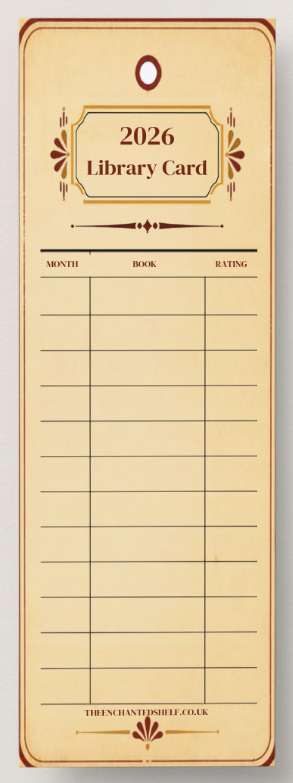 Vintage Style Library Card Bookmark (2026 Edition)